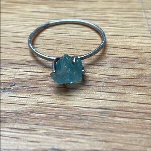 Sterling silver ring with crystal